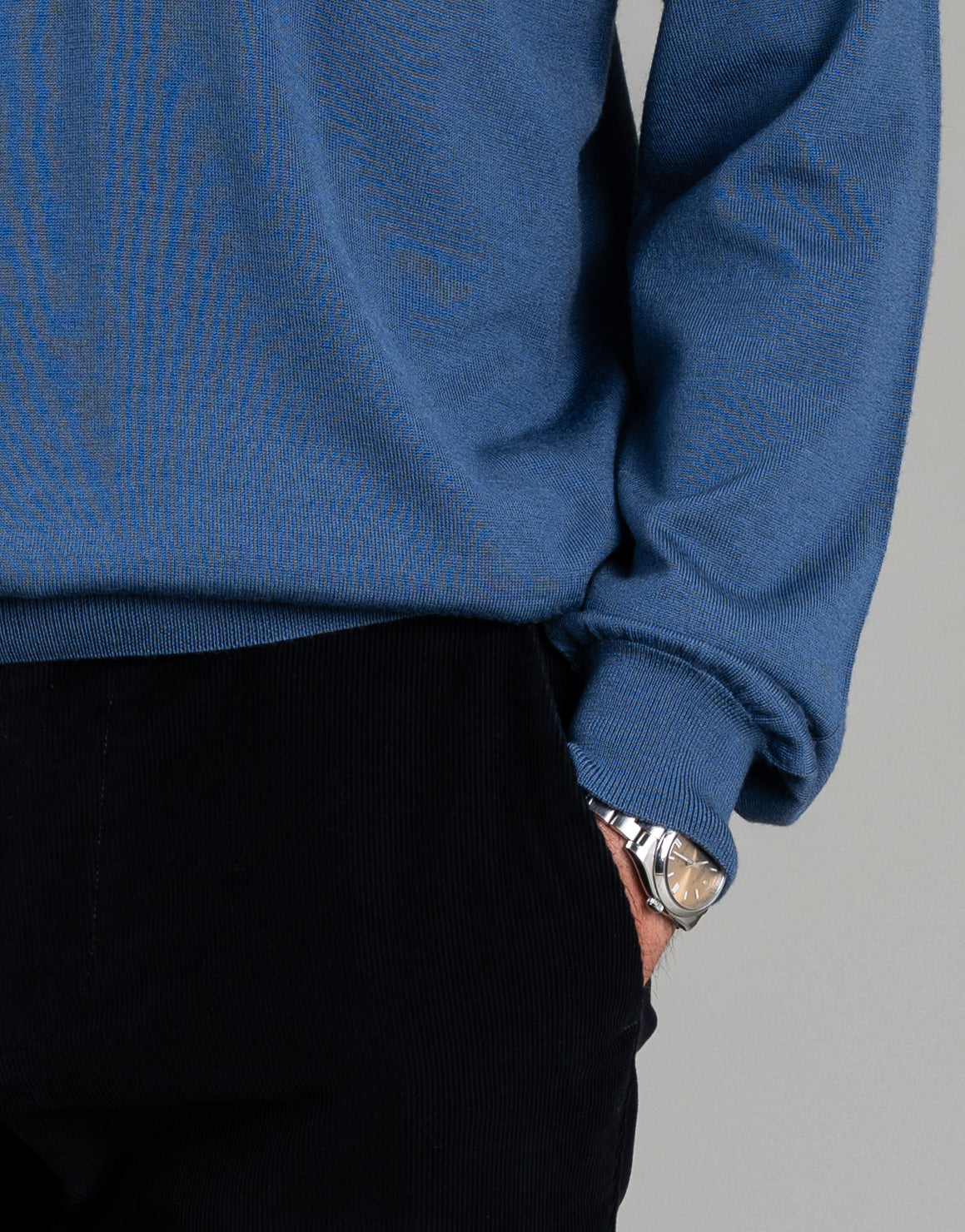 Haast Vintage Blue Merino Polo