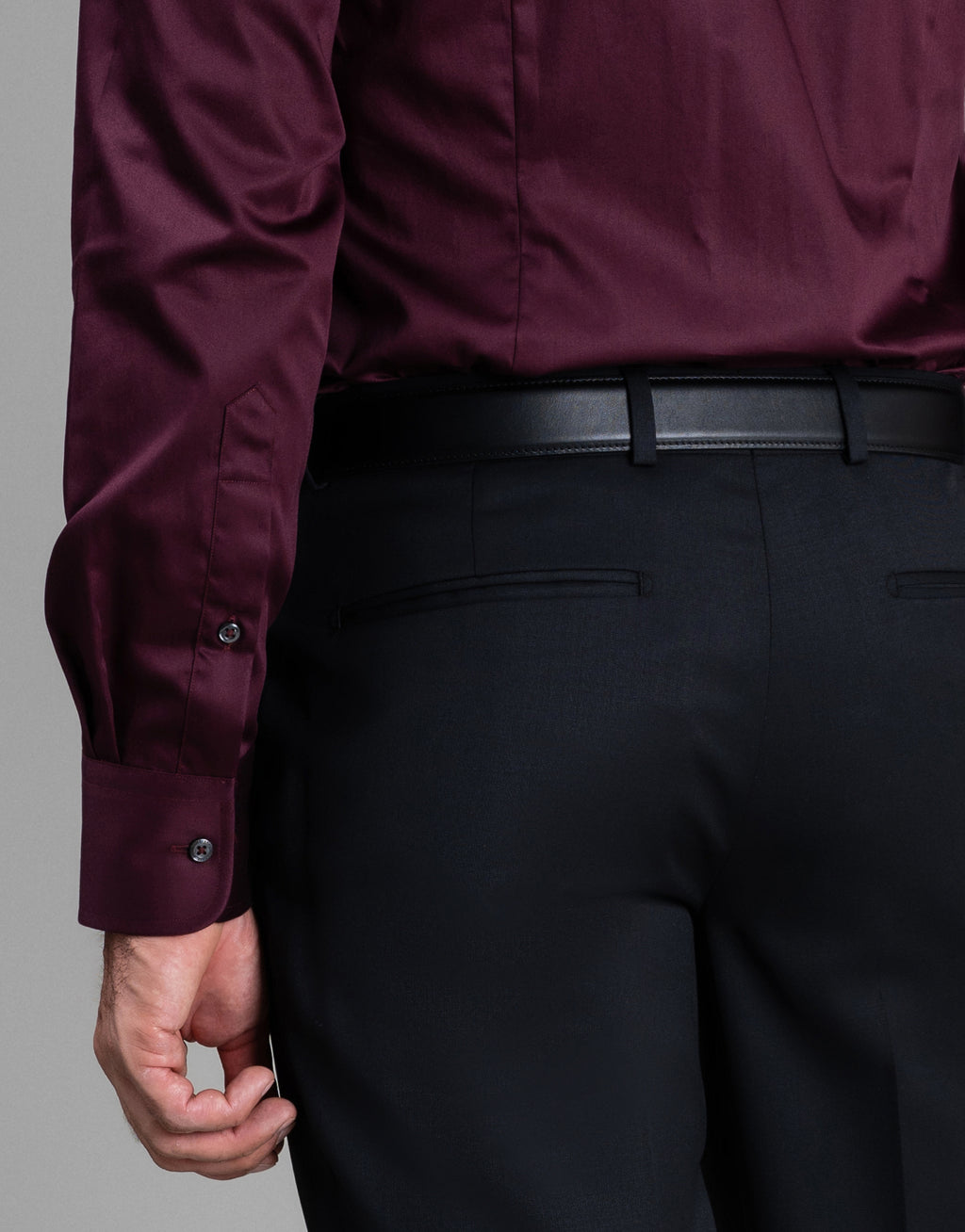 London Burgundy Sateen Shirt