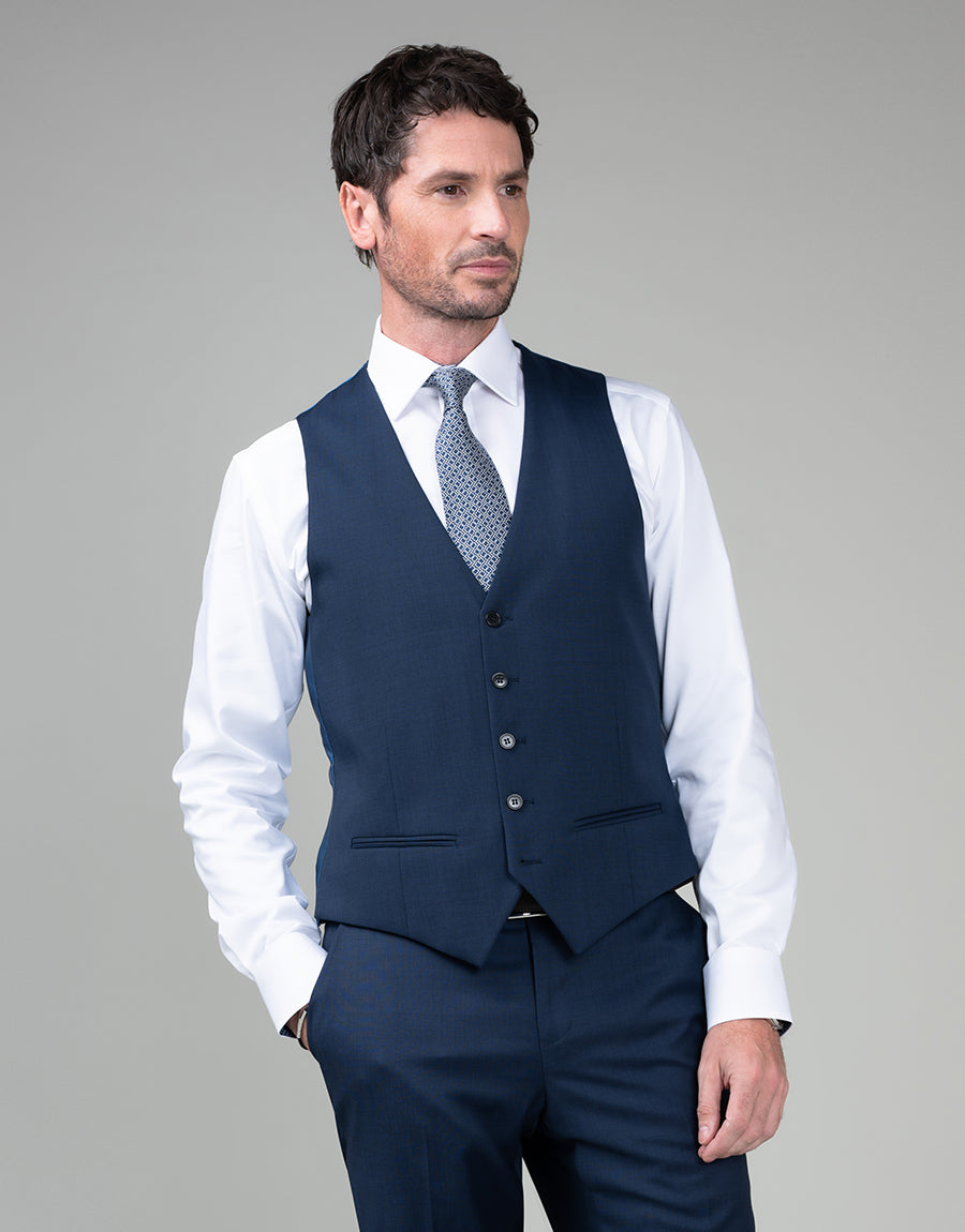 Churchill Blue Nailhead Waistcoat
