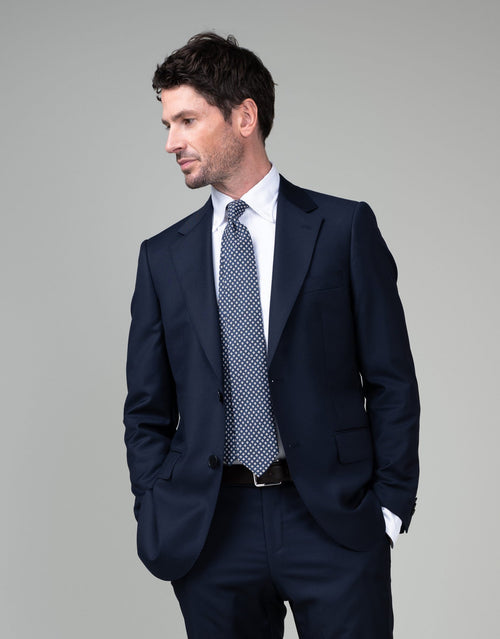 Cooper Navy Twill Suit Jacket