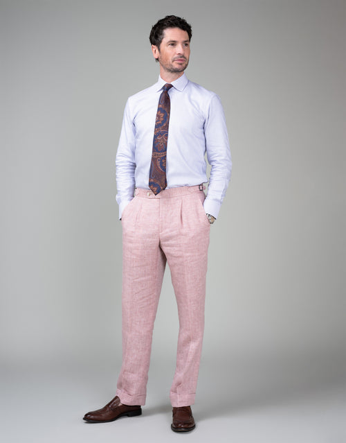 London Pink & Blue Microdesign Shirt