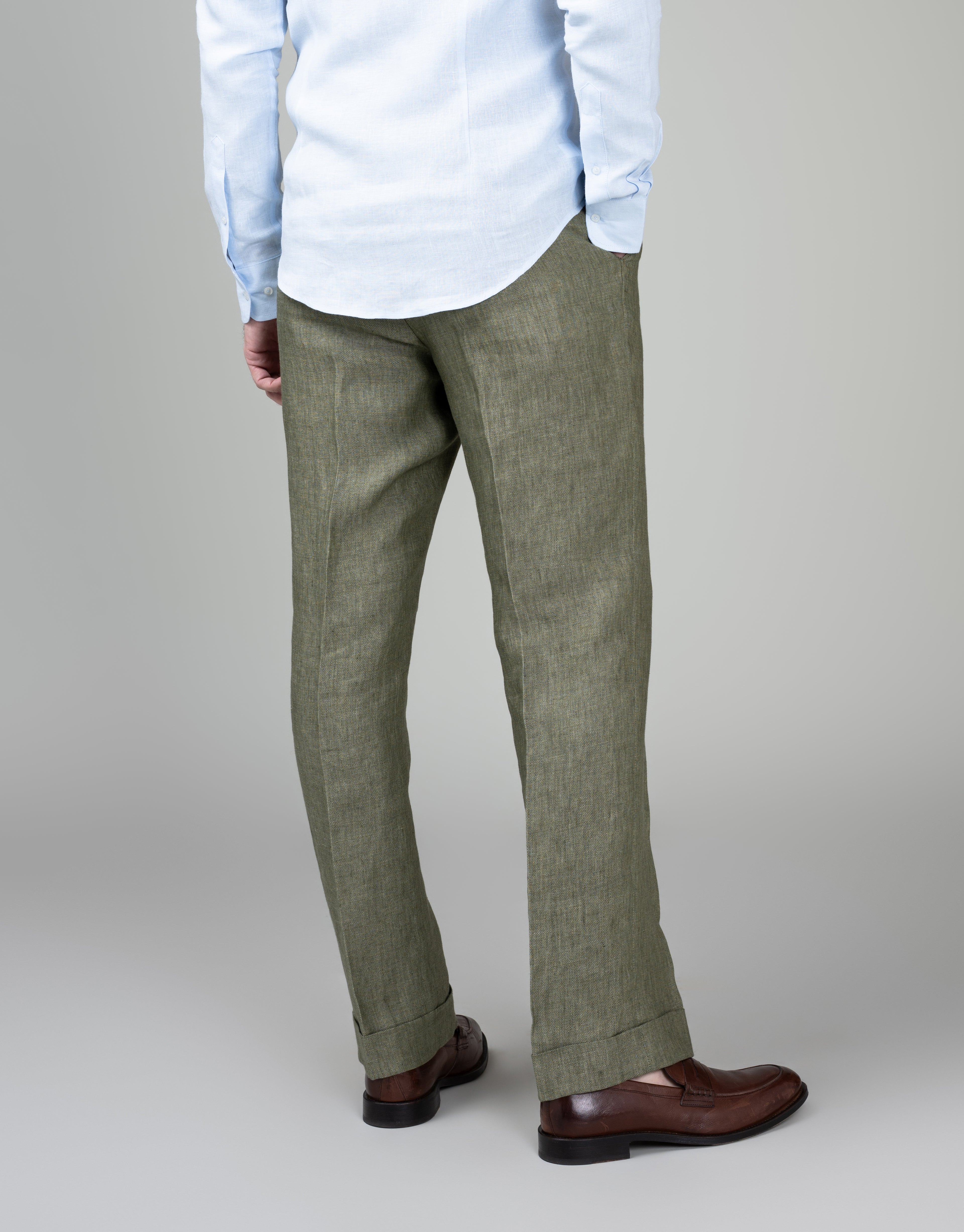 Evans Sage Green Linen Trouser