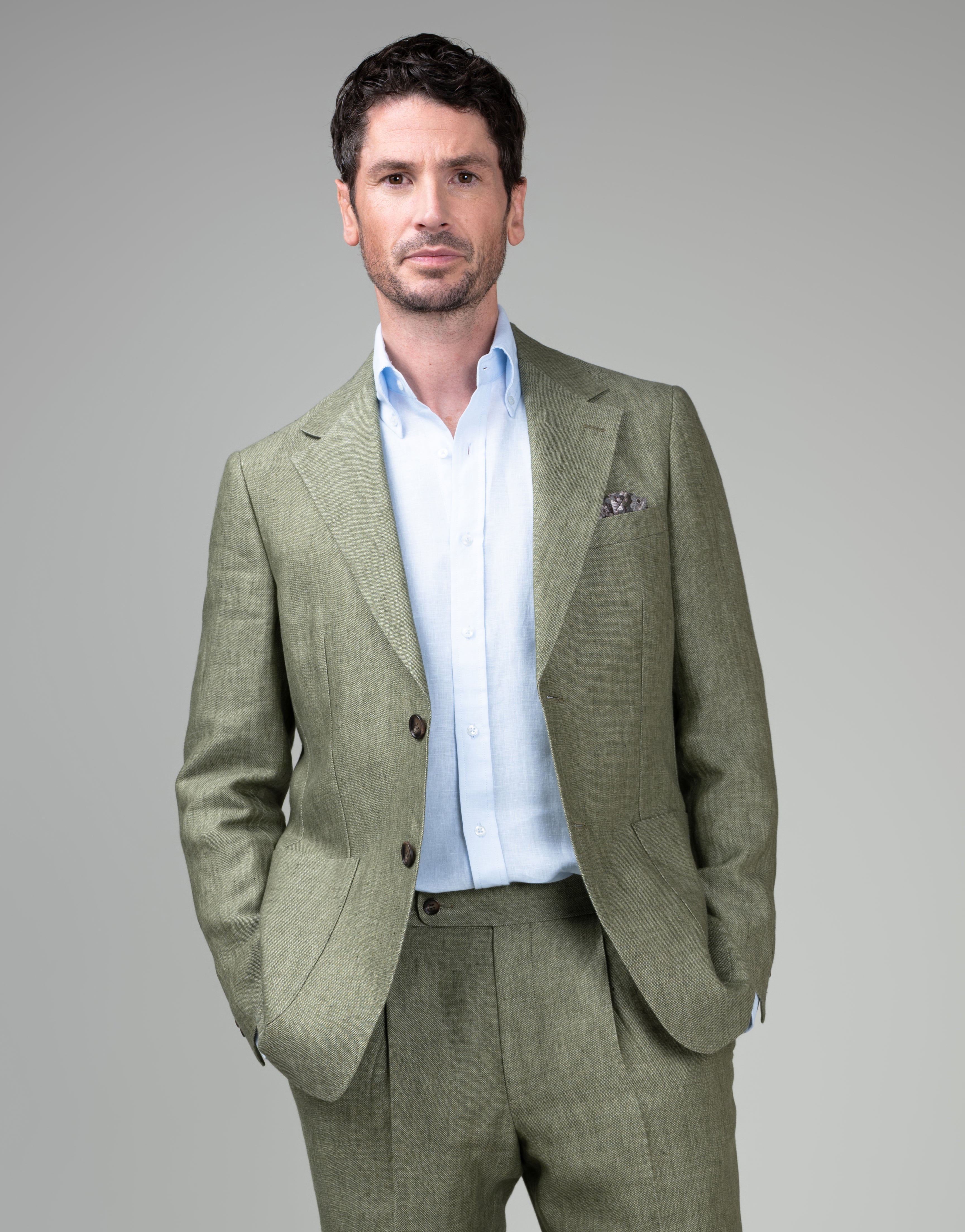 Malta Sage Green Linen Blazer