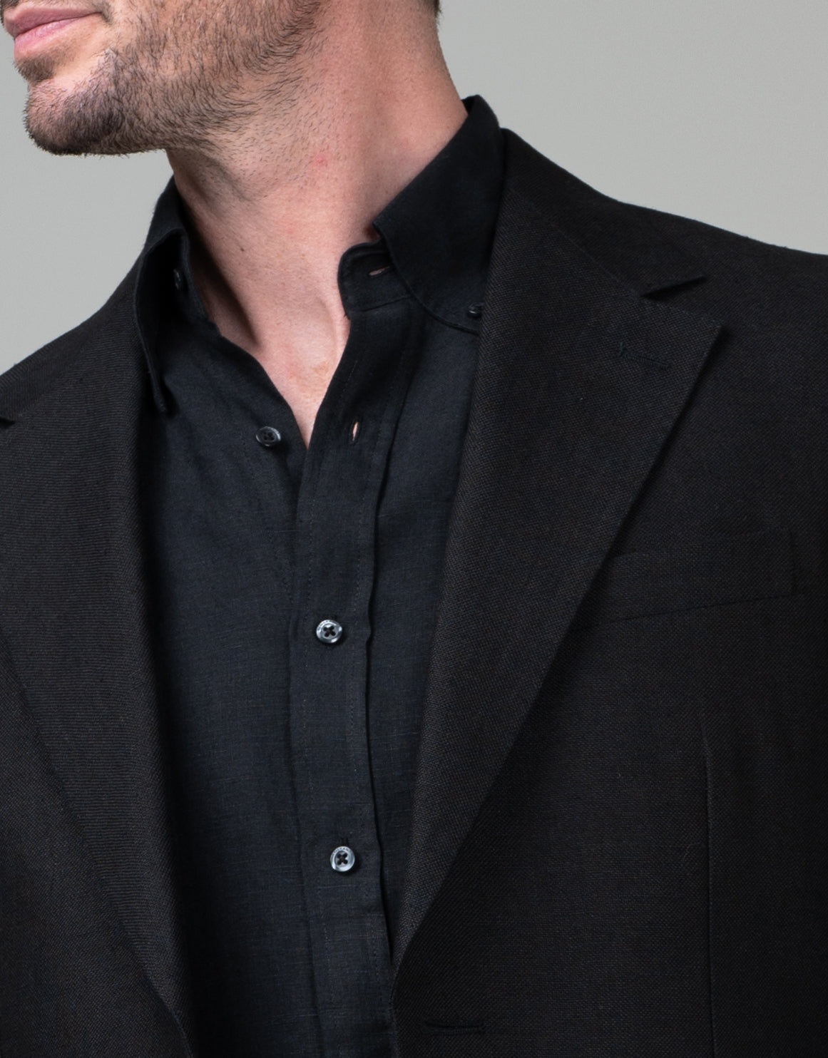 Malta Black Linen Suit