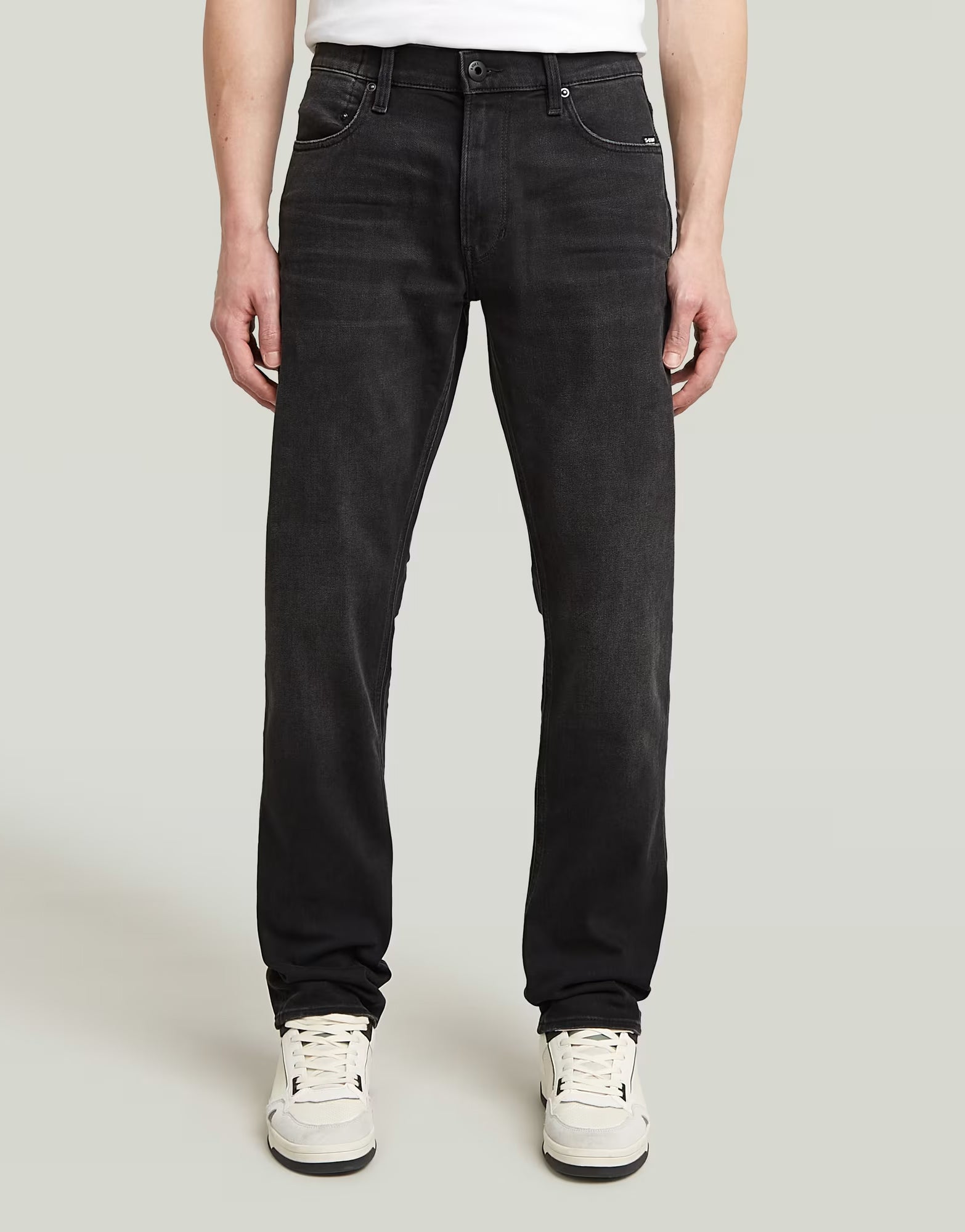 G-Star Mosa Straight Worn In Black Moon Jeans
