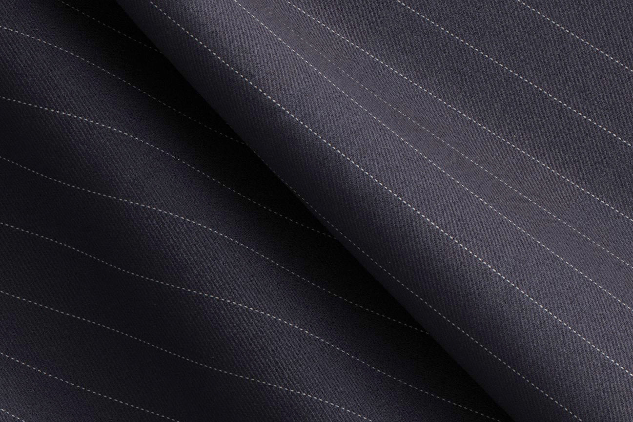Made To Measure Navy Pin Dot Stripe Trouser