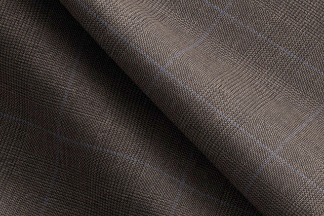 Made To Measure Mid Brown Glen Check Trouser