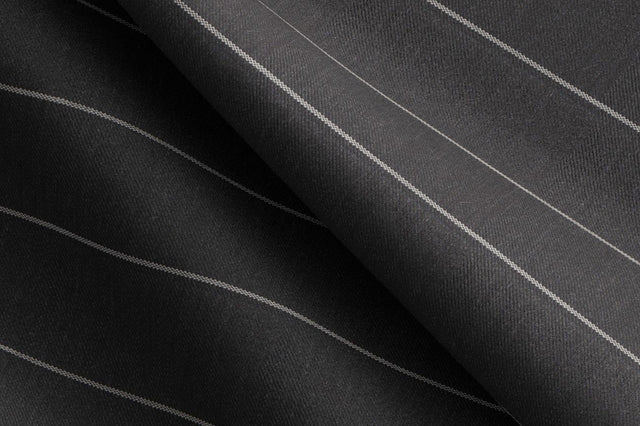 Made To Measure Charcoal Fancy Chalk Stripe Waistcoat