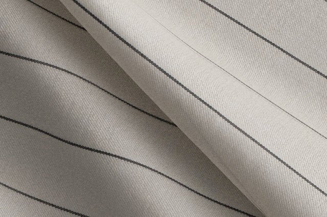 Made To Measure Cream/Black Fancy Chalk Stripe Waistcoat