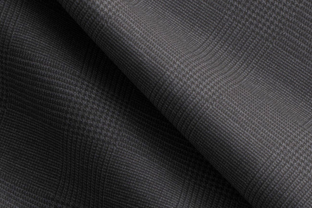 Made To Measure Charcoal Glen Check Trouser