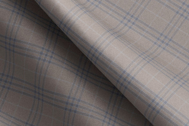 Made To Measure Light Brown and blue madras Checked Jacket