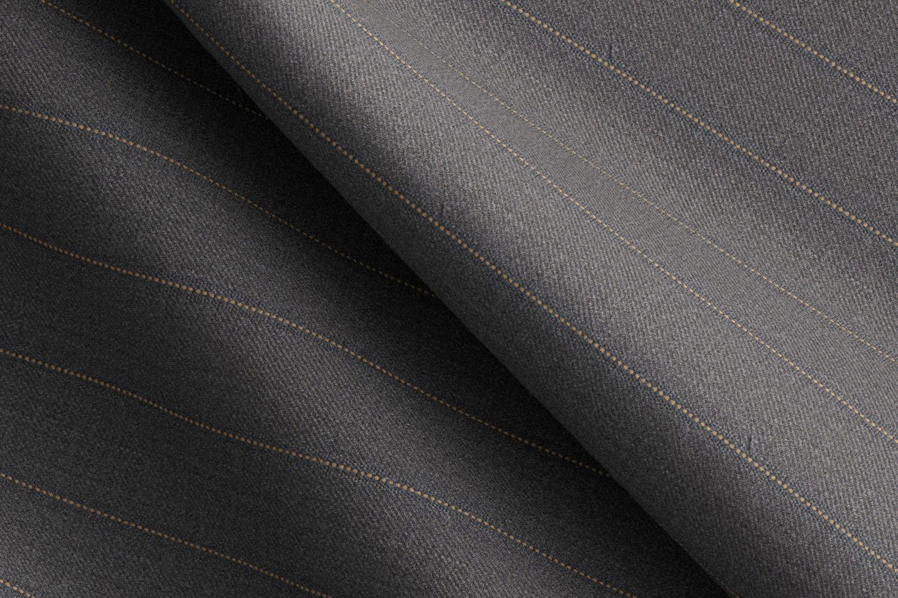 Made To Measure Grey/Sand Pin Dot Fancy Stripe 2 Piece Suit