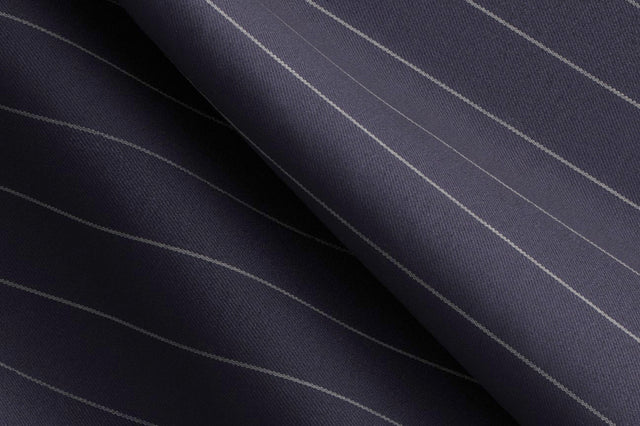 Made To Measure Navy Fancy Chalk Stripe 2 Piece Suit