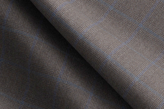 Made To Measure Brown & Blue Check Waistcoat