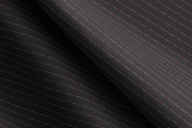 Made To Measure Black/Red Pin Dot Fancy Stripe Waistcoat