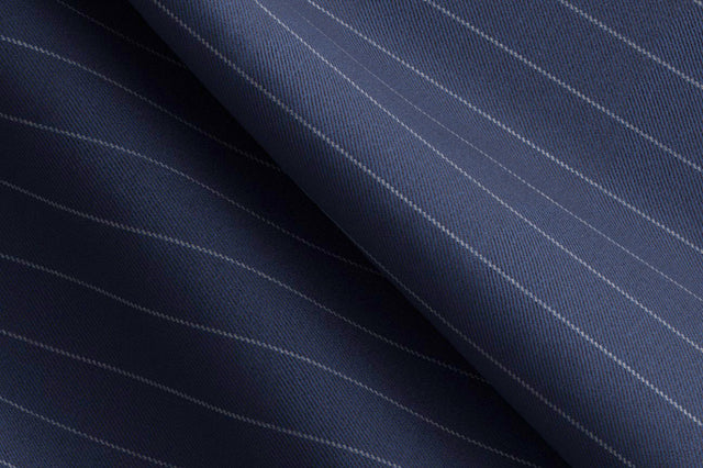 Made To Measure Blue Chalk Stripe Waistcoat
