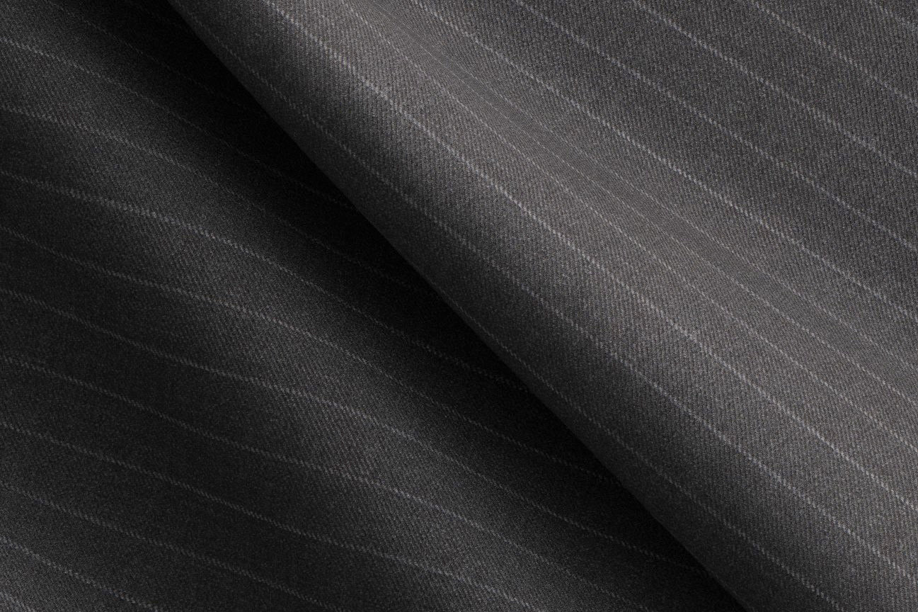 Made To Measure Charcoal Chalk Stripe Trouser