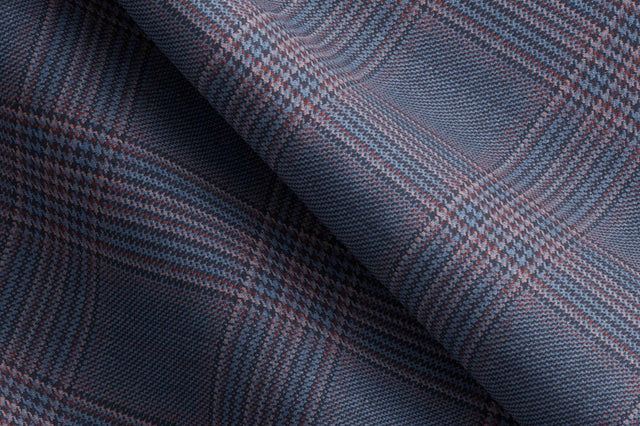 Made To Measure Blue/Lilac Glen Plaid Fancy Trouser