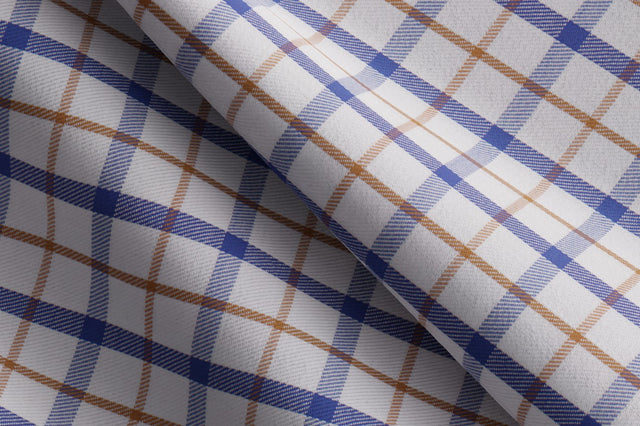 Made to Measure Blue and White Check Shirt