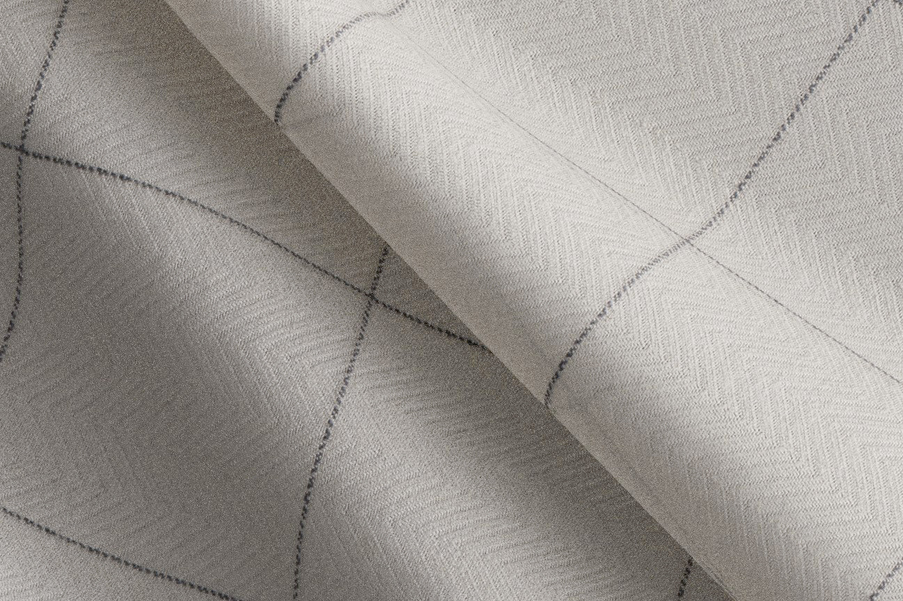 Made To Measure Cream/Black Herringbone Windowpane 2 Piece Suit