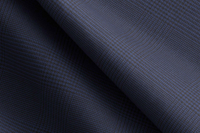 Made To Measure Navy Glen Check Trouser