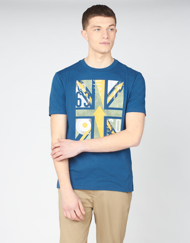 Ben Sherman Typography Flag Sea Tee