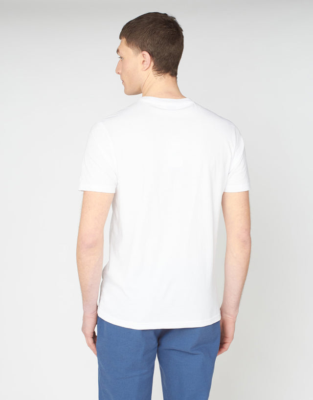 Ben Sherman Geo Abstract White Tee