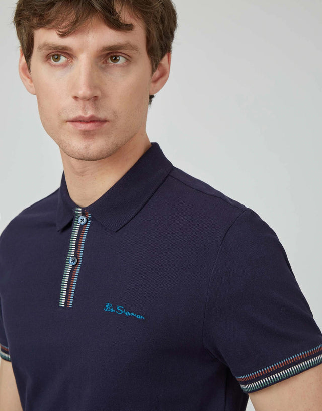 Ben Sherman Placket Interest Marine Polo