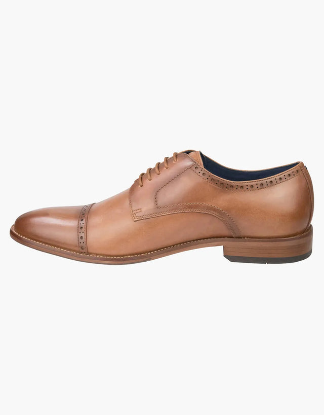Florsheim 5 Hole Cognac Stitched Cap Laceup