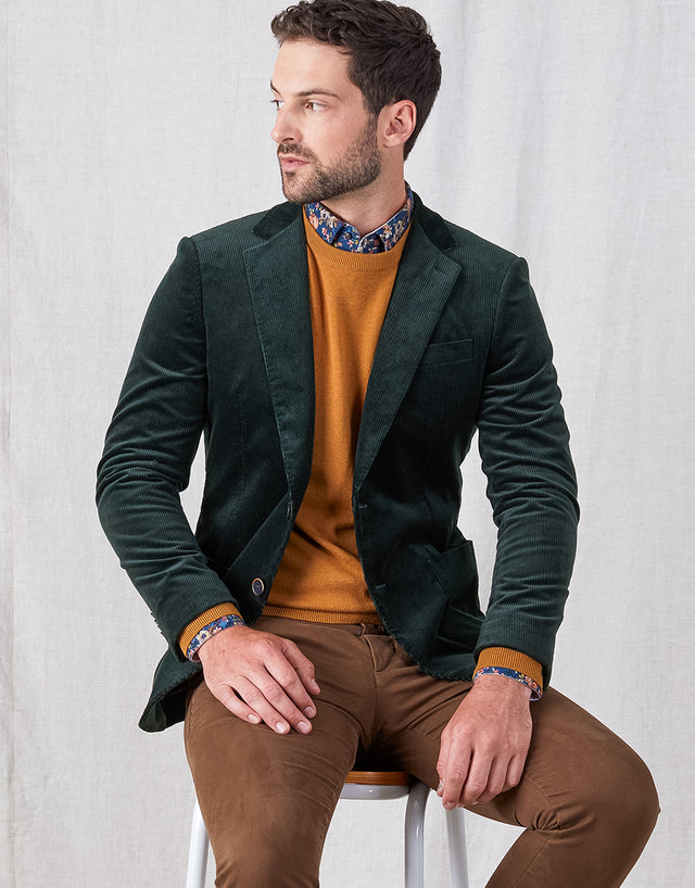 Barbican Navy & Orange Floral Shirt