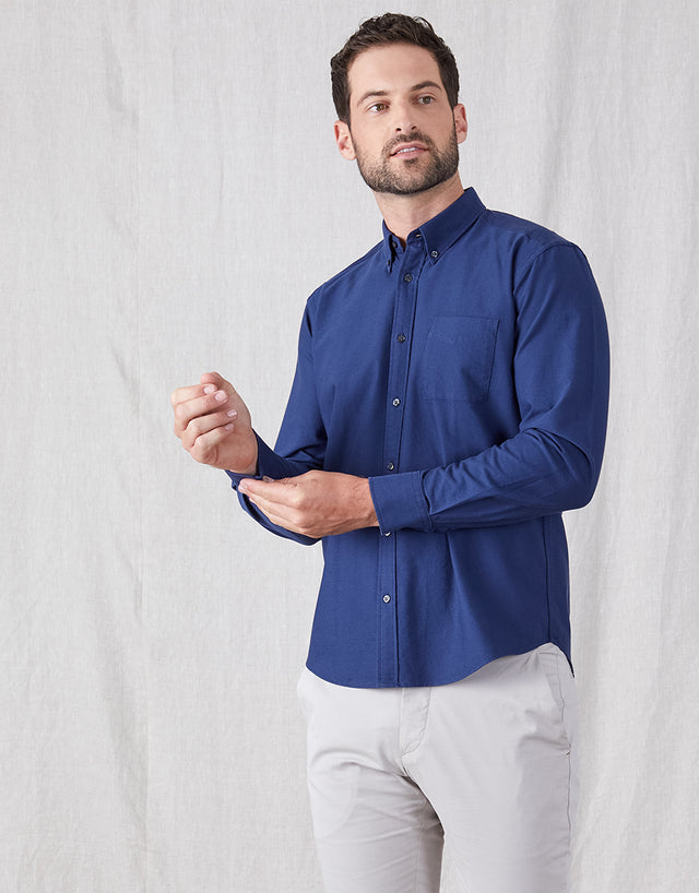 Ohope Navy Oxford Shirt