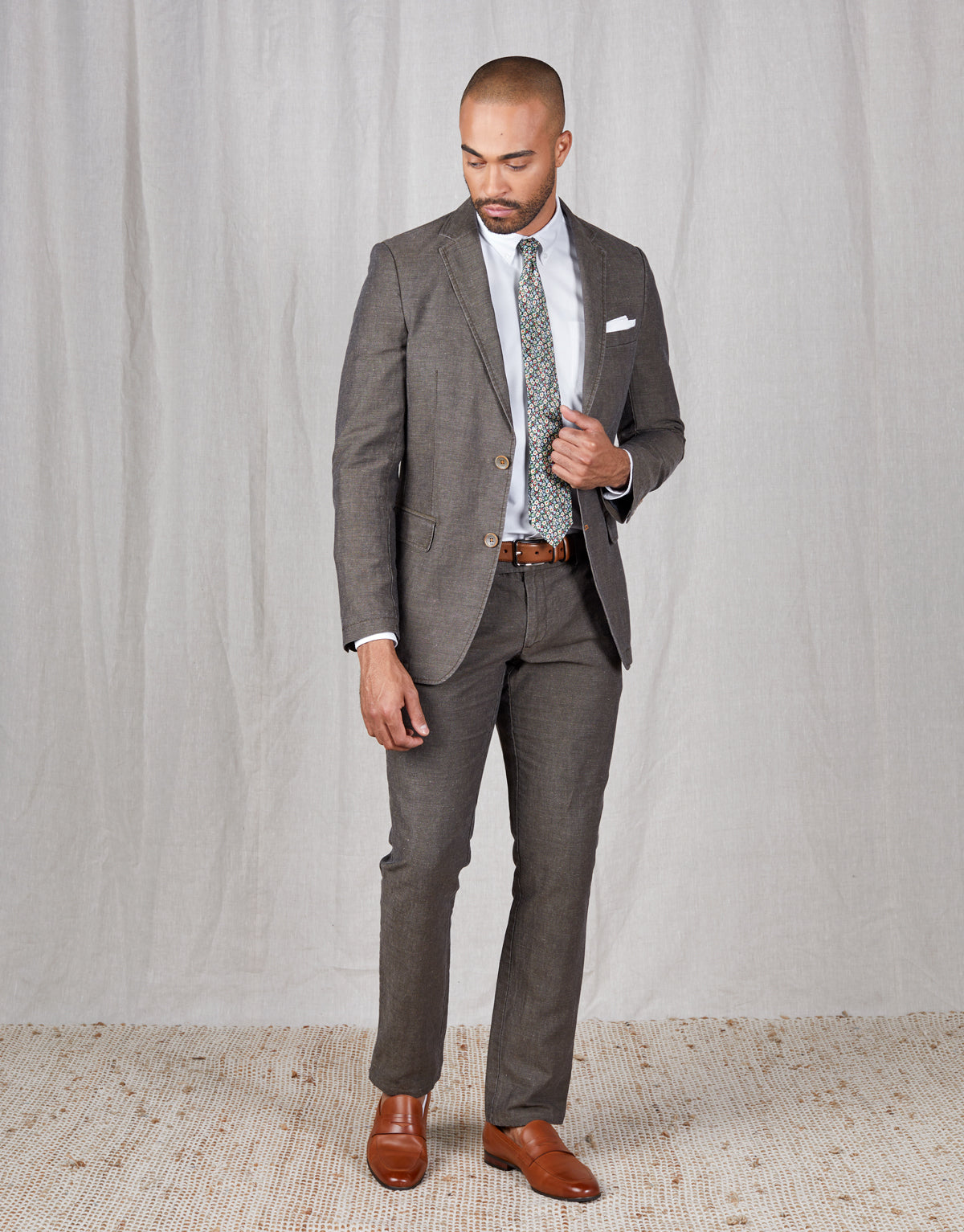 Enz Brown Birdseye Trouser