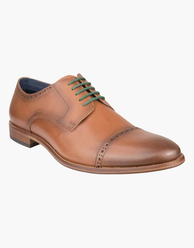 Florsheim 5 Hole Cognac Stitched Cap Laceup