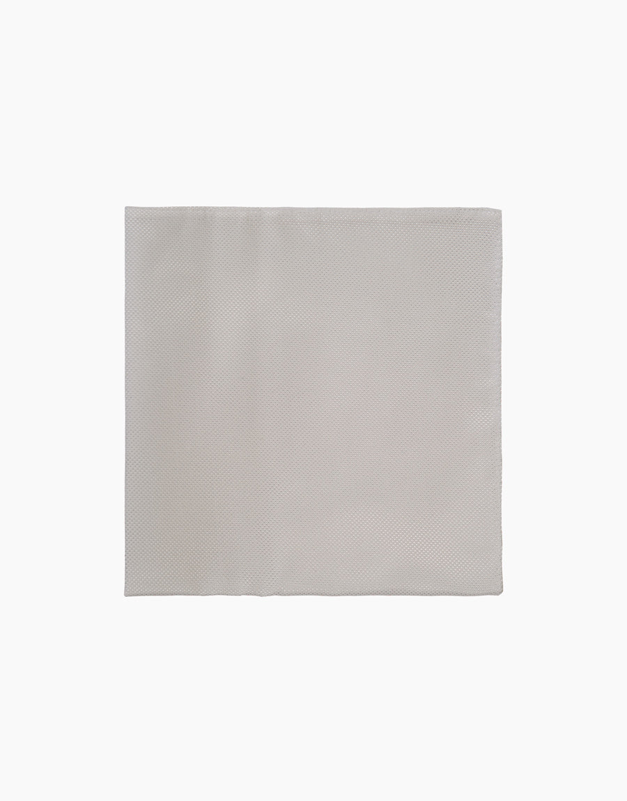 Hire White Texture Pocket Square