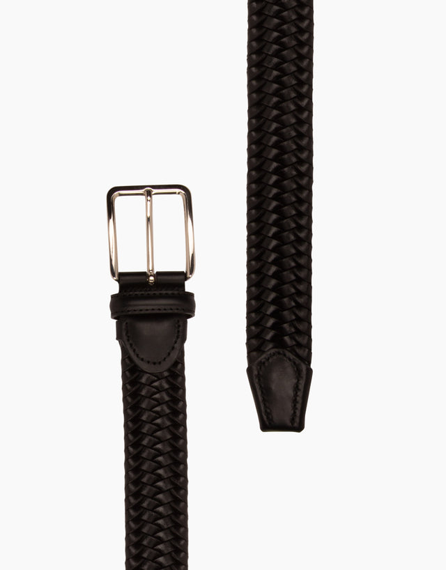 Italian Black Woven Belt