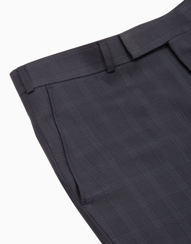Lotus Navy Birdseye Check Suit Trouser