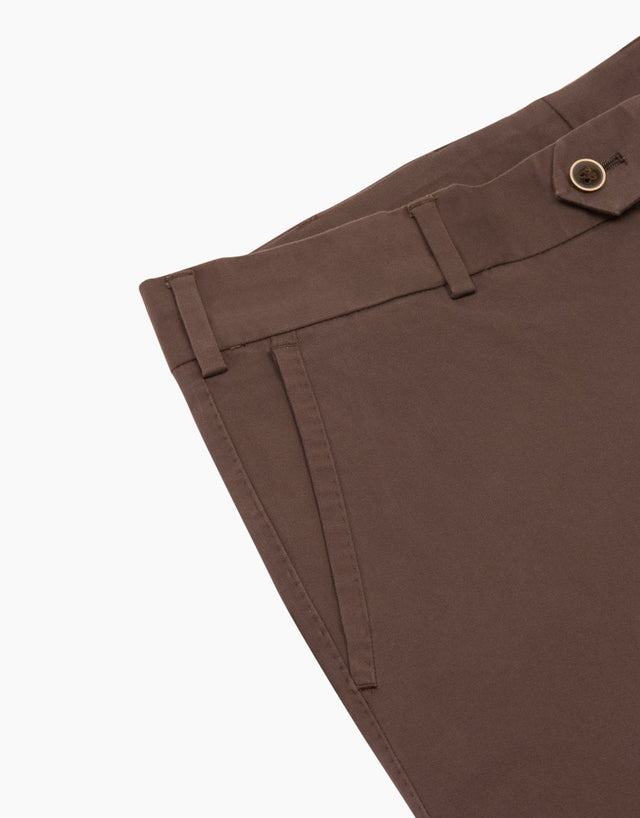 Beck Brown Twill Washed Chinos