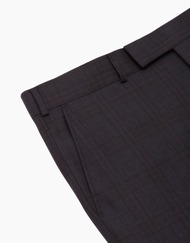 Lotus Navy Check Suit Trouser