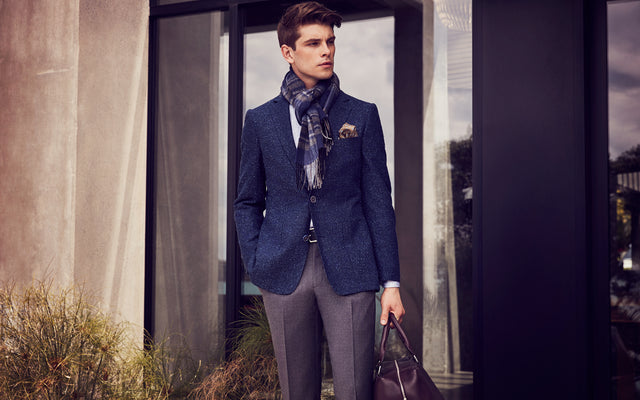 Lotus grey flannel trousers