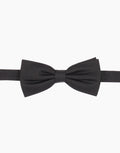 Black Textured Silk Bow Tie