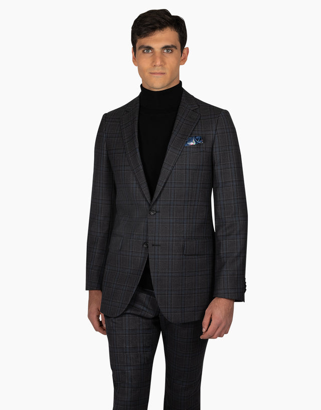 Cooper grey check two piece suit