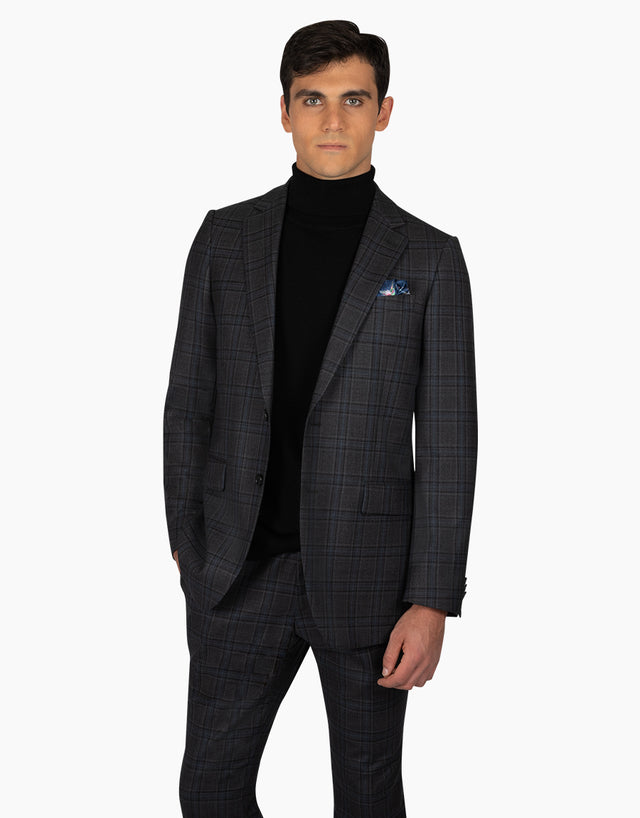 Cooper grey check two piece suit