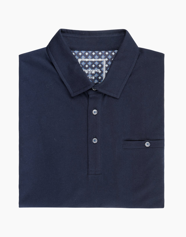 Portofino Navy Short Sleeve Polo Shirt