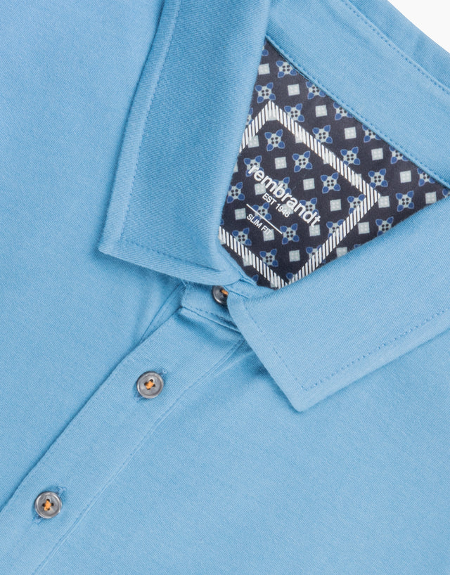 Portofino Blue Short Sleeve Polo Shirt