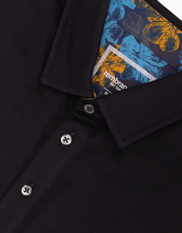 Capri Charcoal Long Sleeve Polo Shirt