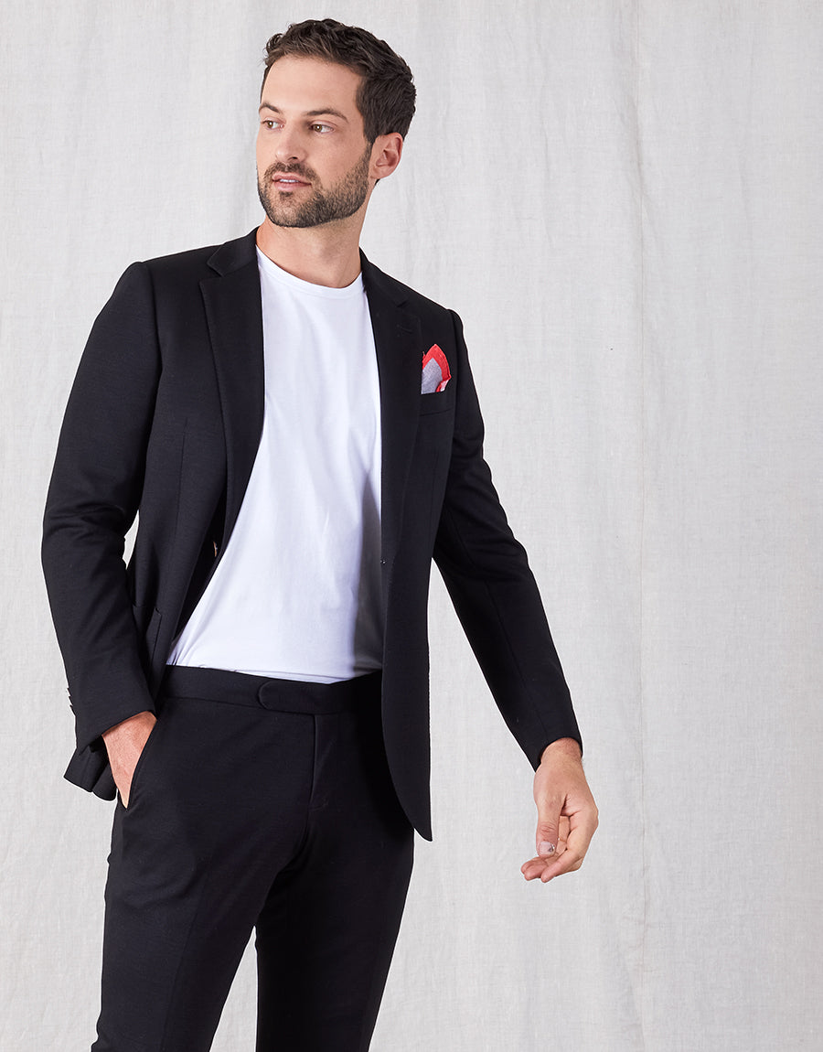 Mack is 190cm wearing size 100 Tall jacket & 88 trouser