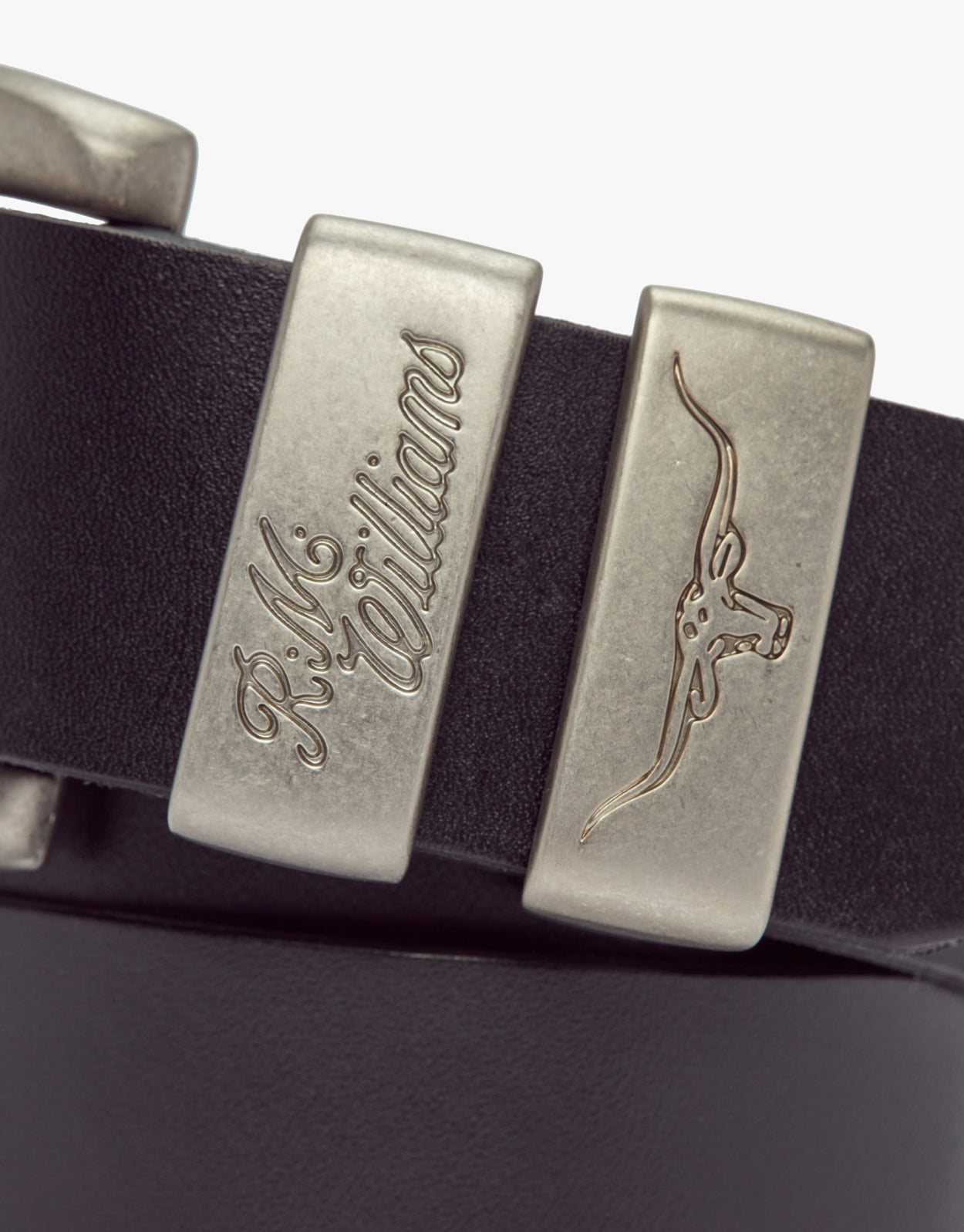 R.M. Williams Solid Hide Black Belt
