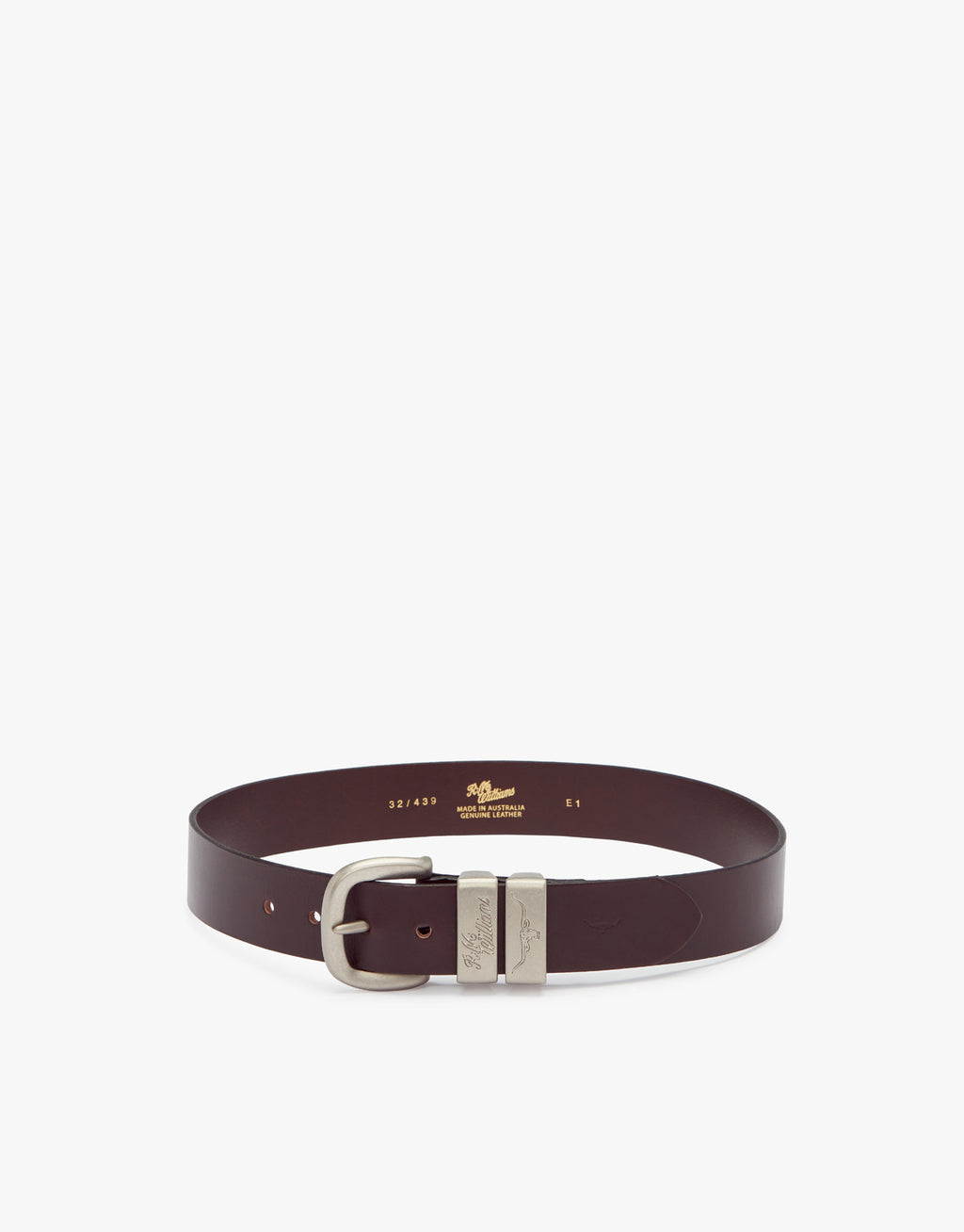 R.M. Williams Solid Hide Chestnut Belt