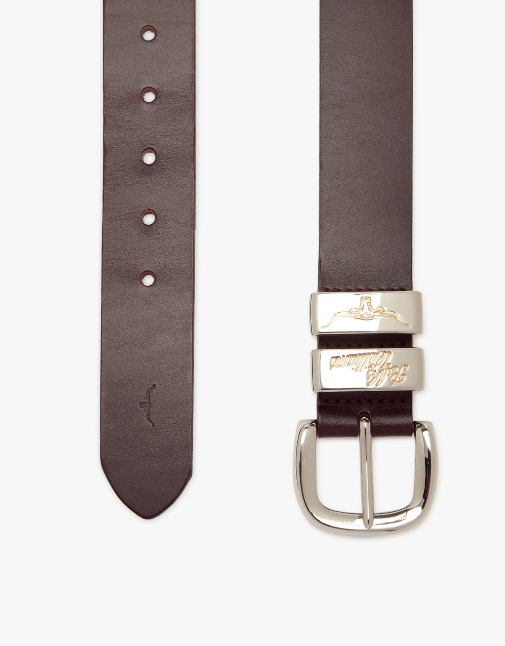 R.M. Williams Drover Chestnut Belt with Nickel Buckle