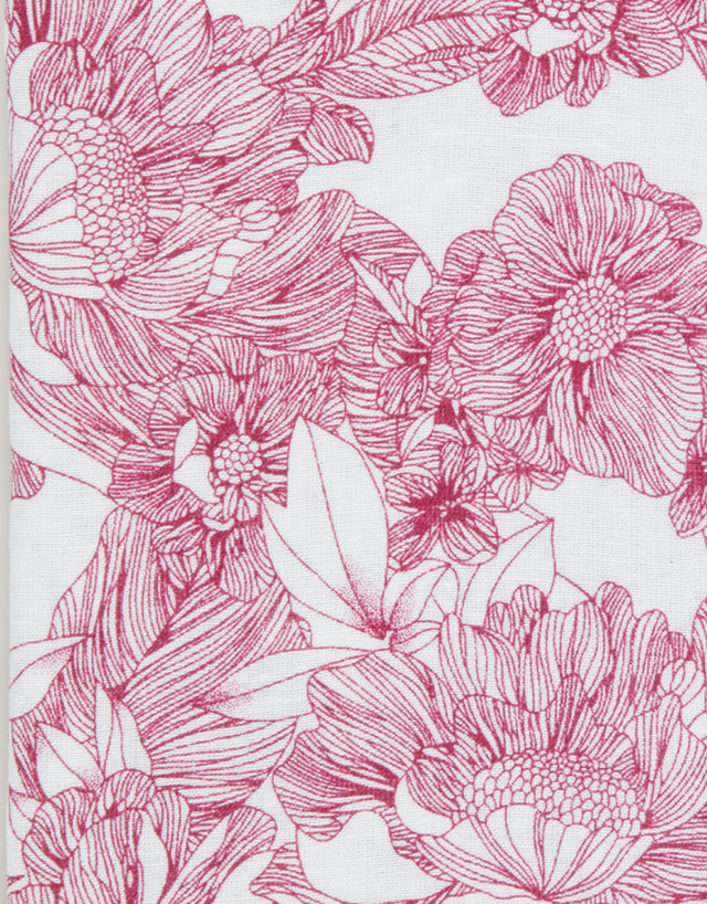 Raglan Burgundy Floral Print Short Sleeve Shirt